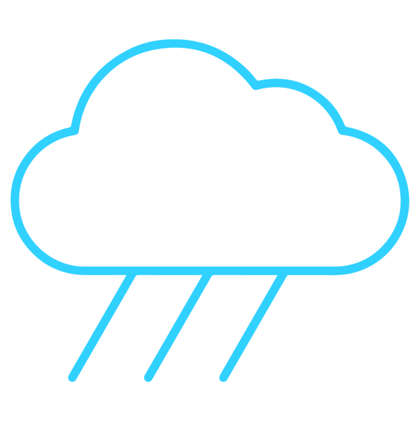 GNC Icon - Rain Cloud - Light Blue
