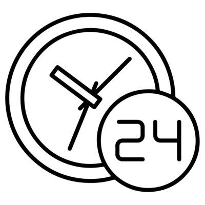 GNC Icon - 24 Hour Clock - Dark Grey