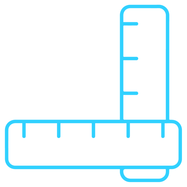 GNC Icon - Ruler - Light Blue