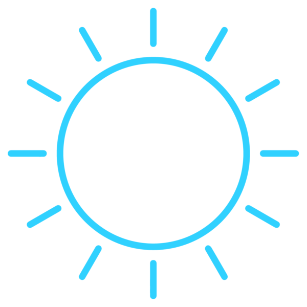 GNC Icon - Sun - Light Blue
