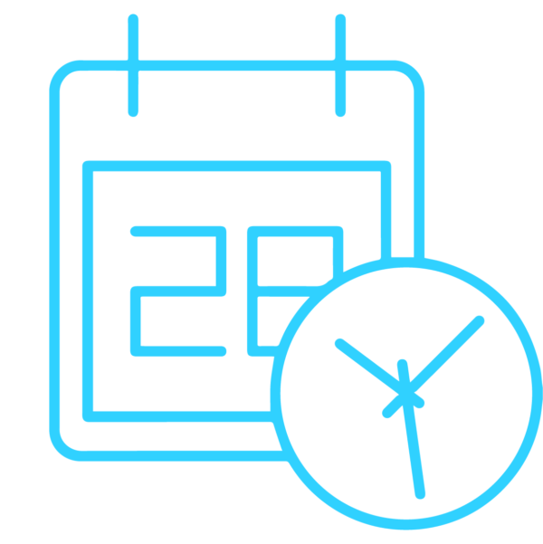 GNC Icon - Calendar Clock - Light Blue
