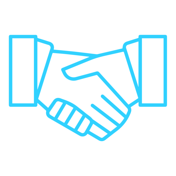 GNC Icon - Hand Shake - Light Blue