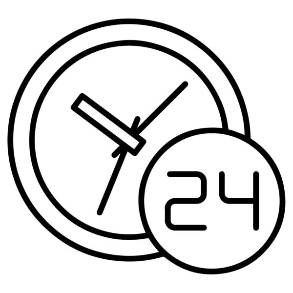 GNC Icon - 24 Hour Clock - Dark Grey