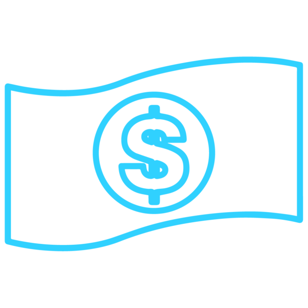 GNC Icon - Cash Note - Light Blue