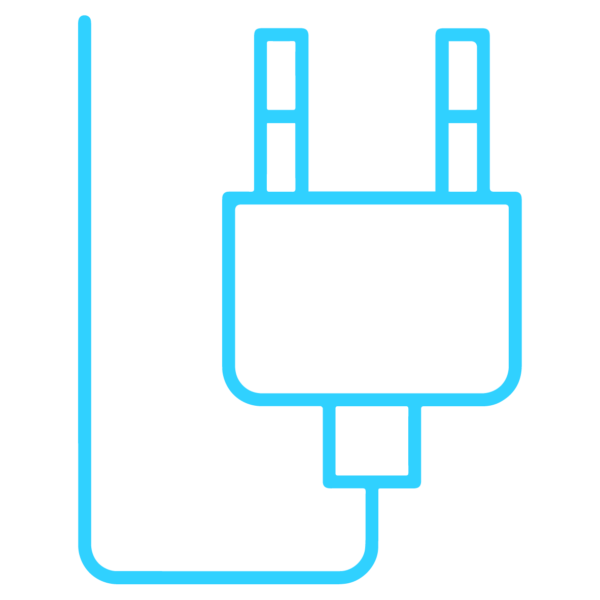 GNC Icon - Power Plug - Light Blue