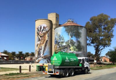 Auscol truck at Rochester silo art 7