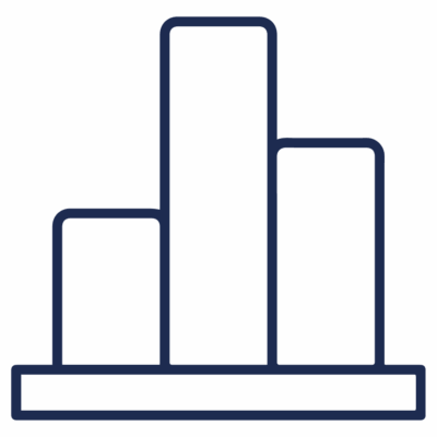 GNC Icon - Bar Graph 2 - Navy Blue