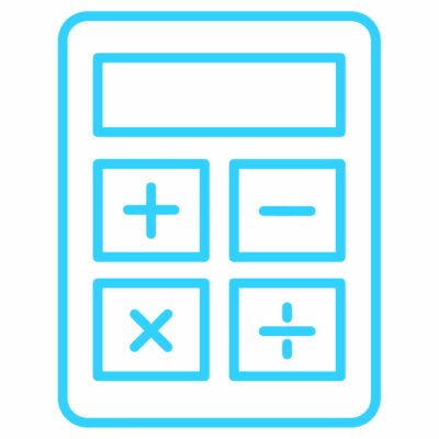 GNC Icon - Calculator - Light Blue