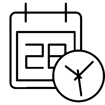 GNC Icon - Calendar Clock - Dark Grey