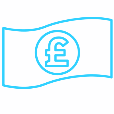 GNC Icon - Cash Pound - Light Blue