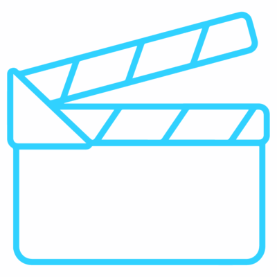 GNC Icon - Clapper Board - Light Blue