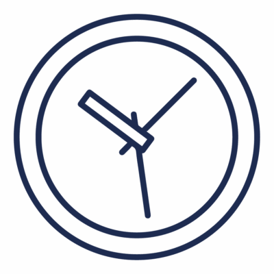 GNC Icon - Clock - Navy Blue