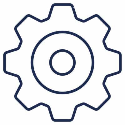 GNC Icon - Cog - Navy Blue