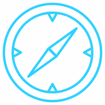 GNC Icon - Compass - Light Blue