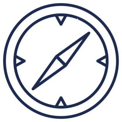 GNC Icon - Compass - Navy Blue