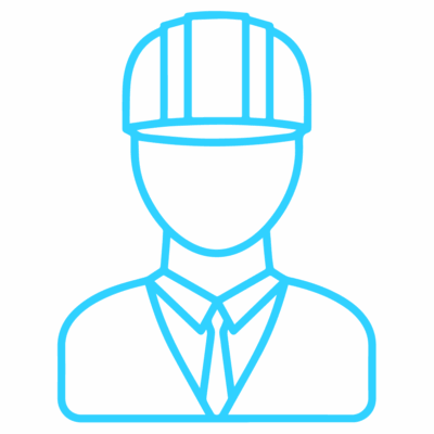 GNC Icon - Corporate Male Hard Hat - Light Blue