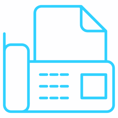 GNC Icon - Fax Machine - Light Blue