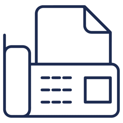 GNC Icon - Fax Machine - Navy Blue