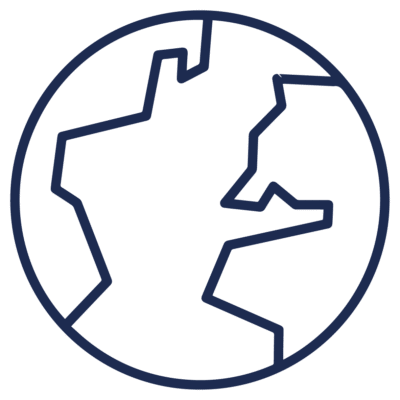 GNC Icon - Globe 3 - Navy Blue