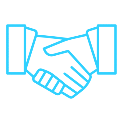 GNC Icon - Hand Shake - Light Blue