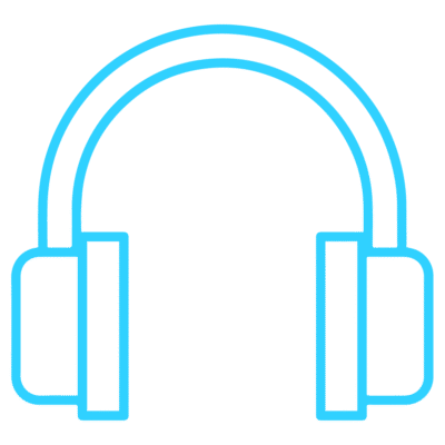 GNC Icon - Headphones - Light Blue