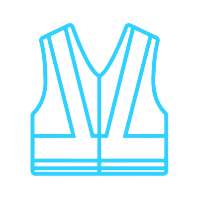 GNC Icon - Hi-vis Vest - Light Blue