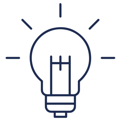 GNC Icon - Lightbulb - Navy Blue