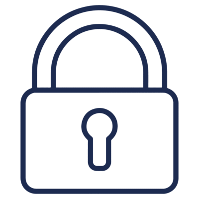 GNC Icon - Padlock - Navy Blue