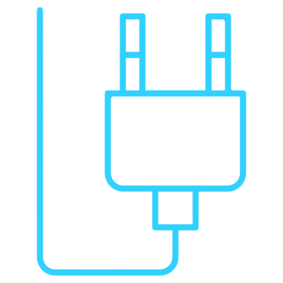 GNC Icon - Power Plug - Light Blue