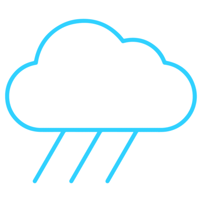 GNC Icon - Rain Cloud - Light Blue