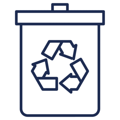 GNC Icon - Recycling Bin - Navy Blue