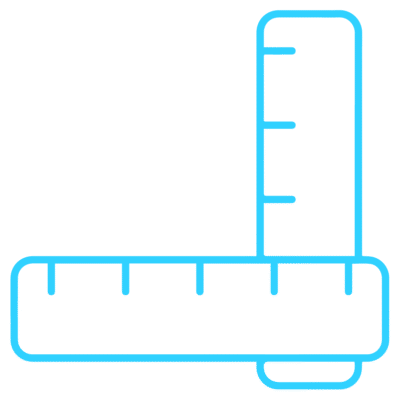 GNC Icon - Ruler - Light Blue