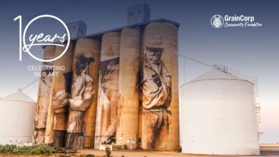 GrainCorp Teams Backgrounds – Celebrating 10 years of silo art Brim option 2