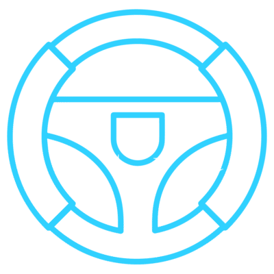 GNC Icon - Steering Wheel - Light Blue