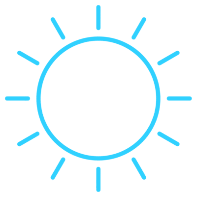 GNC Icon - Sun - Light Blue