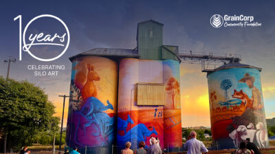 GrainCorp Teams Backgrounds - Celebrating 10 years of silo art option 1