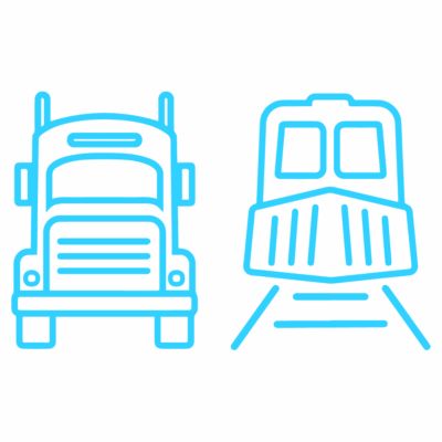 GNC Icon - Truck and Train - Light Blue