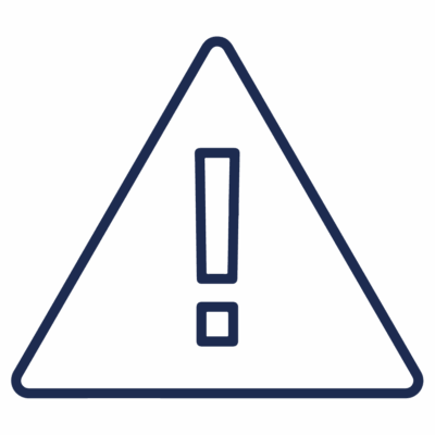 GNC Icon - Warning Sign - Navy Blue