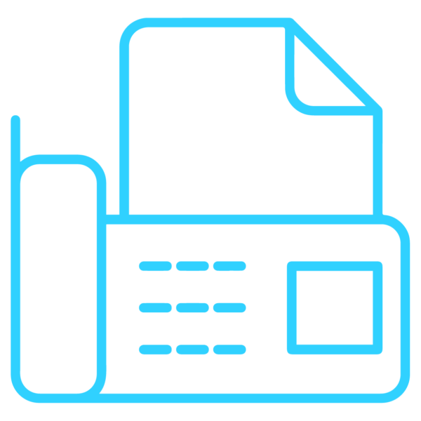 GNC Icon - Fax Machine - Light Blue