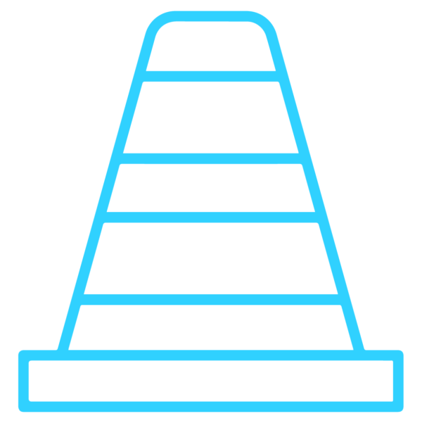 GNC Icon - Traffic Cone - Light Blue