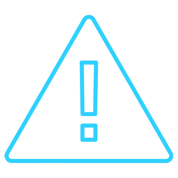 GNC Icon - Warning Sign - Light Blue