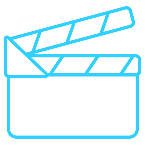 GNC Icon - Clapper Board - Light Blue