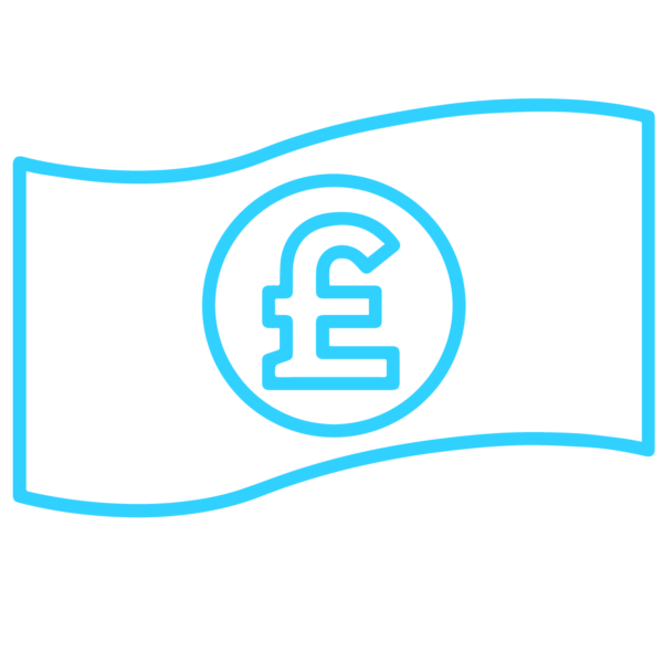 GNC Icon - Cash Pound - Light Blue