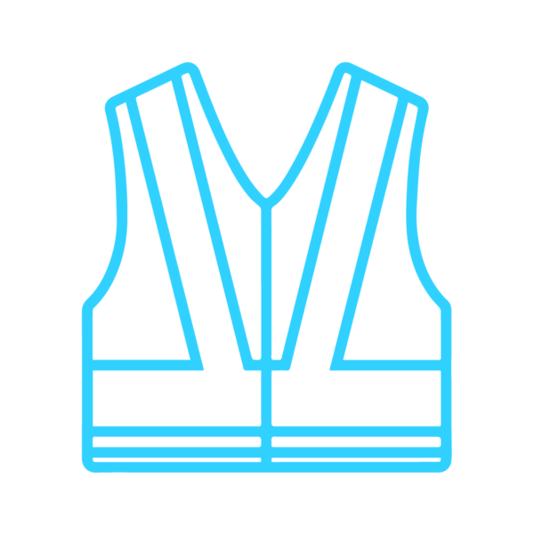 GNC Icon - Hi-vis Vest - Light Blue